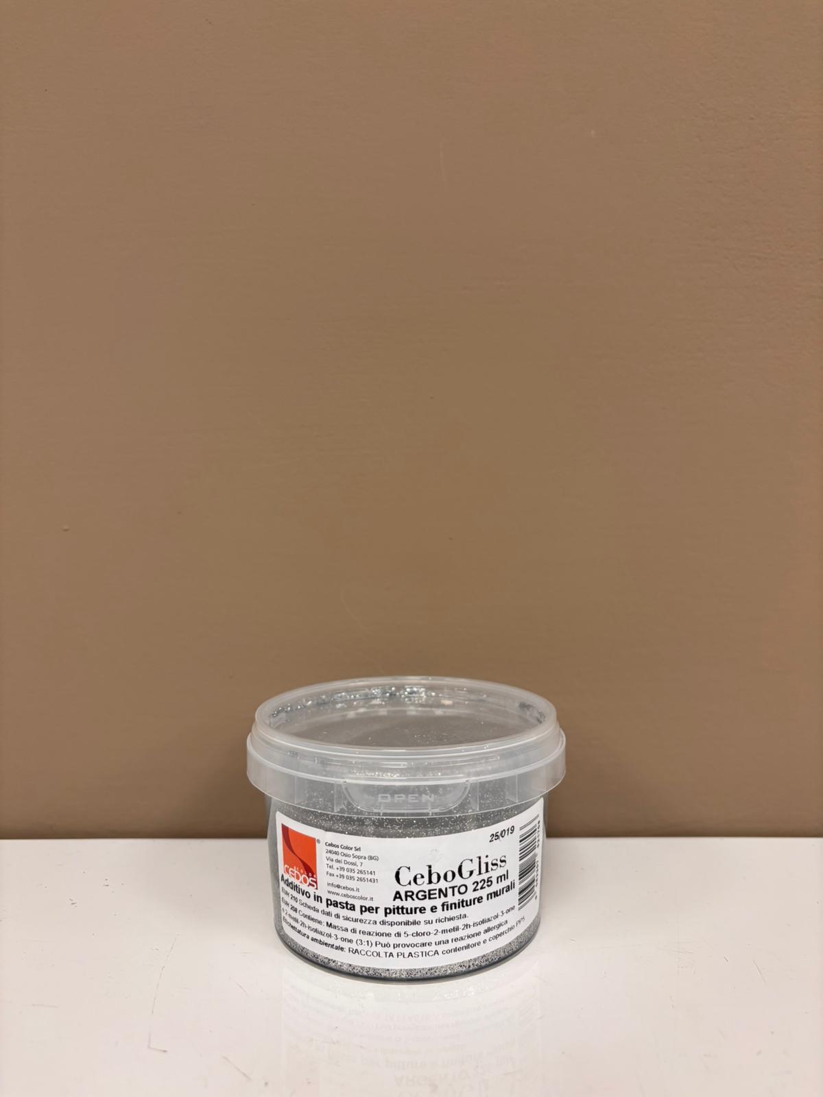 Cebos CeboGliss Argento Additivo Glitter per Pitture Decorative