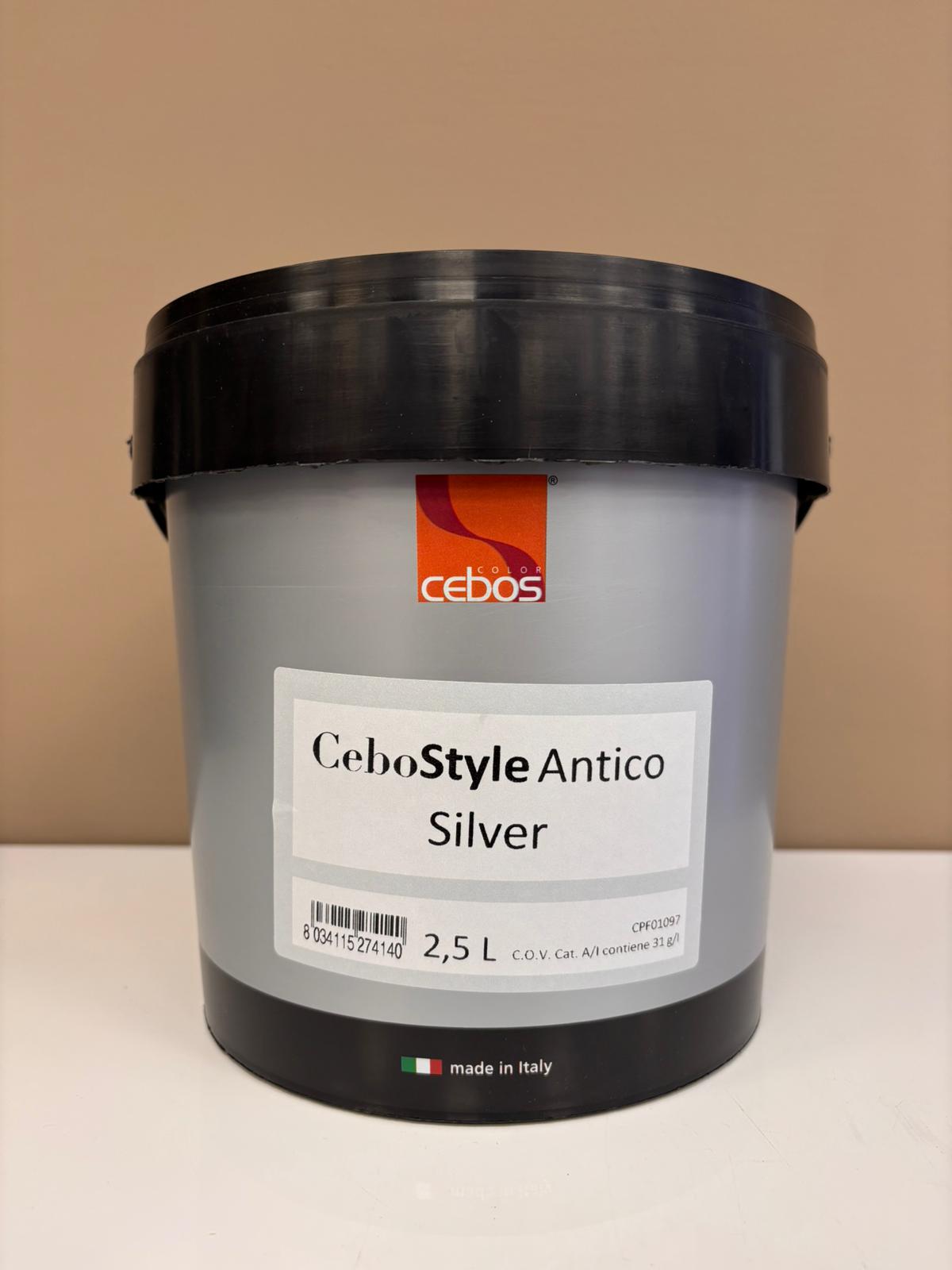 Cebos CeboStyle Antico Silver Pittura Decorativa Effetto Perlato